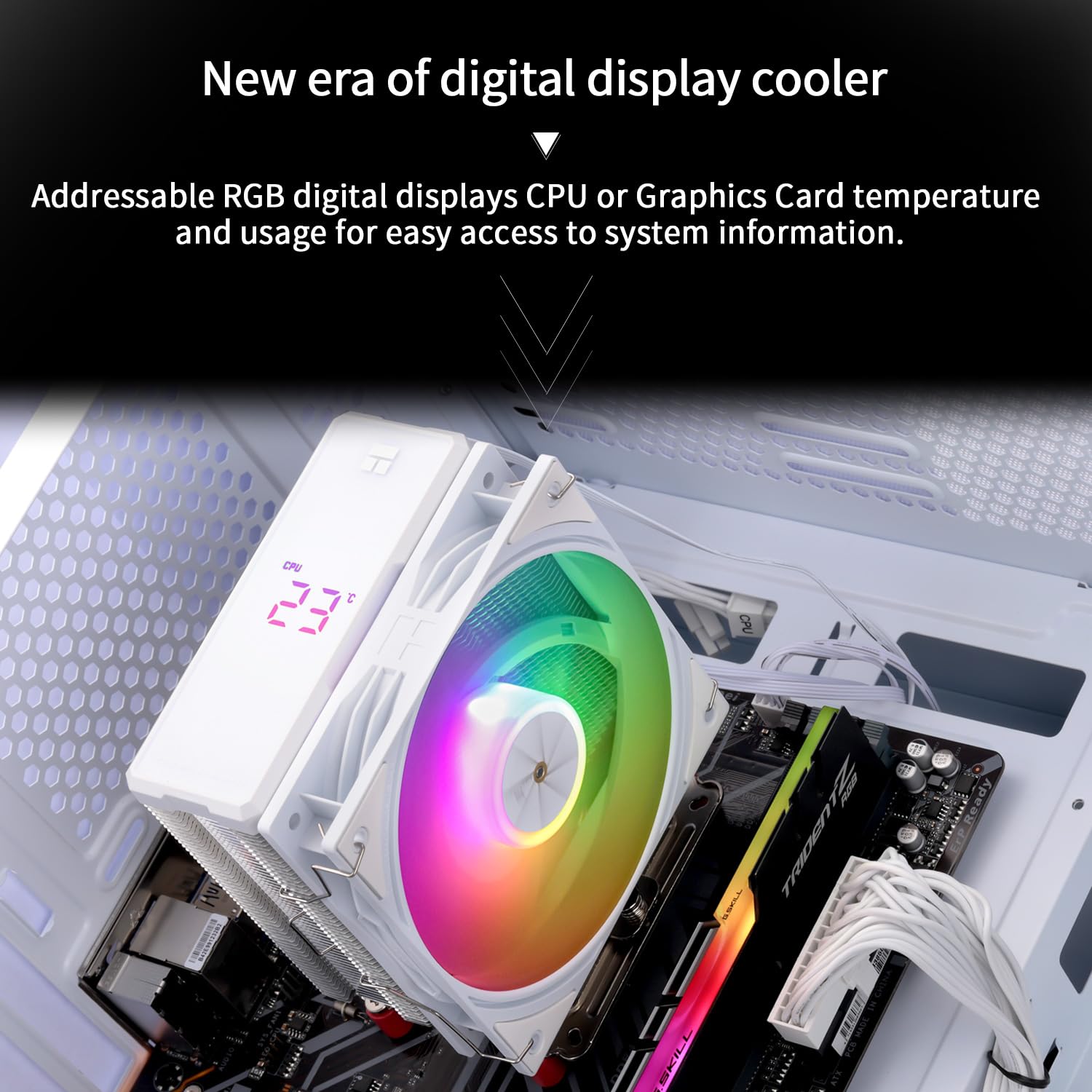 Thermalright Assassin X 120R Digital ARGB - Raffreddatore d'aria per CPU con tubi di calore da 4 x 6 mm, copertura superiore dello schermo digitale, ventola PWM, dissipatore di calore per CPU, 151 mm