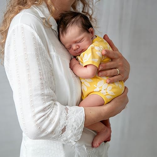 Anano Muñecas de bebé Reborn de silicona completa de 18 pulgadas, muñecas de bebé realistas de cuerpo completo de silicona para niño recién nacido,