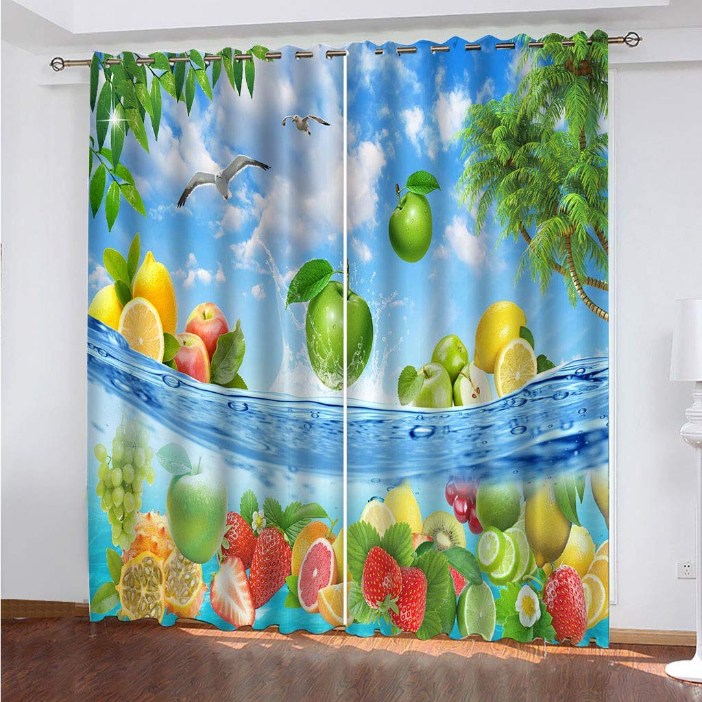 Rideaux et draperies occultants thermiques bleu fenêtre salon chambre 132x175 cm