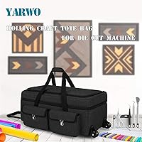 Vista 7 de Yarwo - Bolso de transporte con ruedas para manualidades compatible con Cricut Maker 4, Maker 3, Maker, Explore 4, Explore 3, Cameo 4/5, estuche