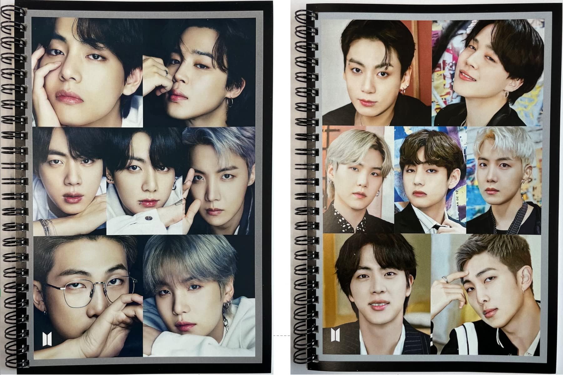 Bangtan Boys BTS Spiral Notebook, 32 Sheets, Kpop RM, Jin, Suga, J-Hope, Jimin, V and Jungkook Map of the Soul Persona Boy with Luv For ARMY in USA (2 books) Office Product