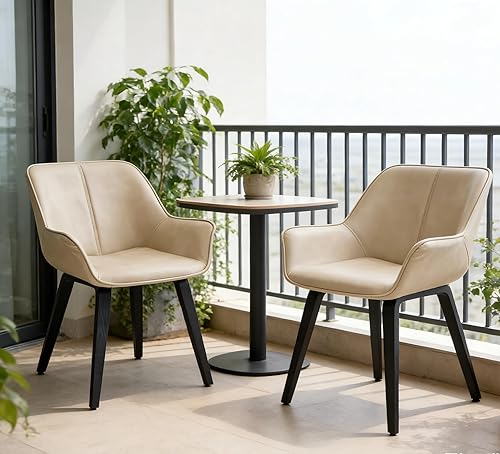 Miniatura 15 de Sillas de sala de cuero sintético, sillas de comedor Marrón,Marfil,Amarillo,https://www.amazon.com/dp/undefined