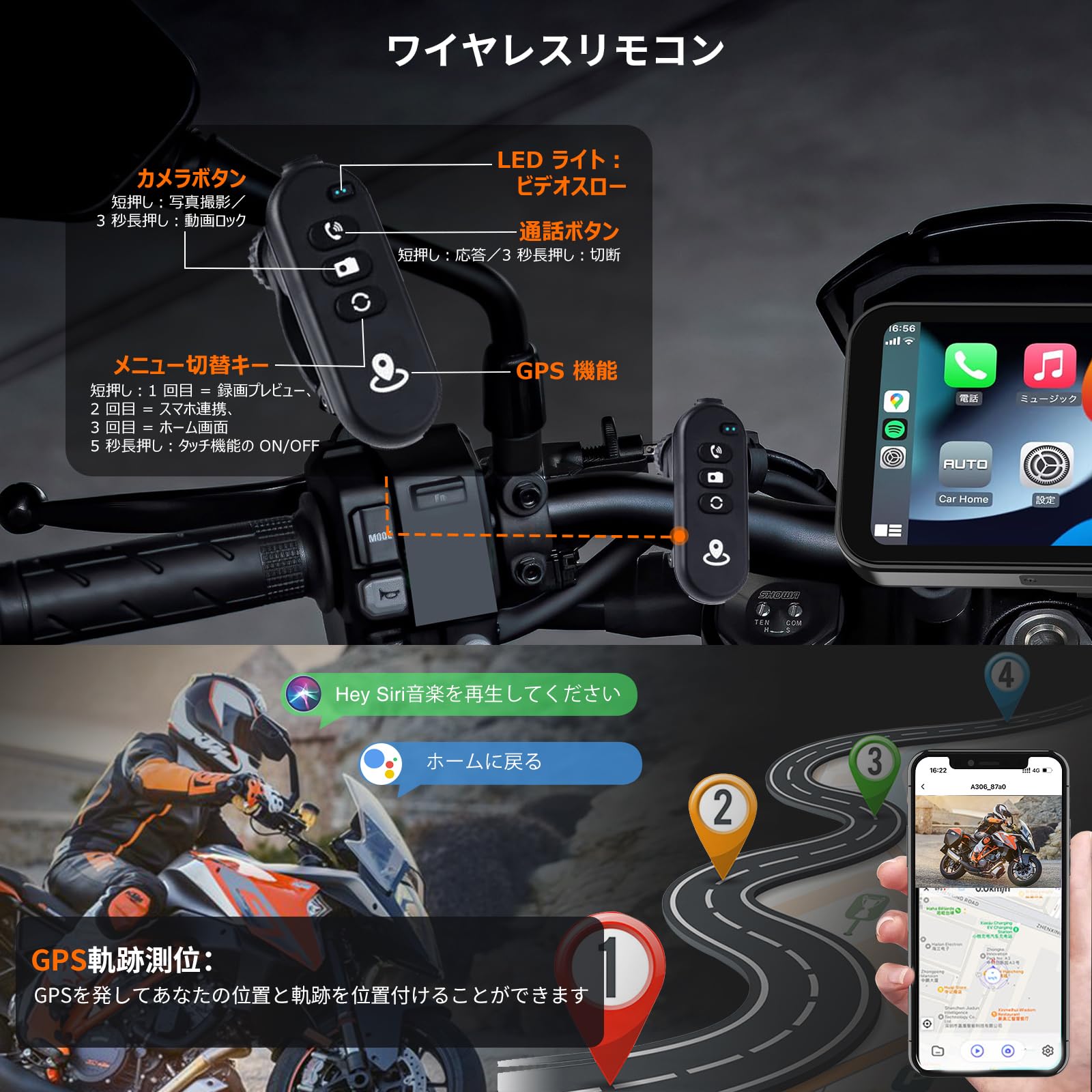 ATOVANKA 6.25 バイク用ドライブレコーダー Carplay Amazon.co.jp: ATOVANKA 6.25 バイク用ドライブレコーダー Carplay