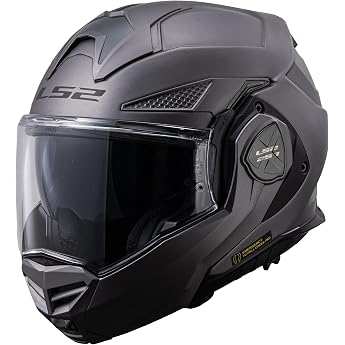 LS2 LS2 Domestic Regular Product 569011007 ADVANT-X F Matte Titanium Japan Fit SG System Helmet, Size L