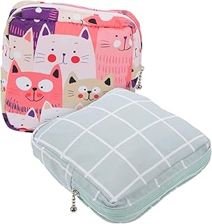 LALAFINA 2pcs Napkin Storage Bag Woman Purse Lipstick Purse Coin Purse Wallet Lipstick Bags School Supplies for Teen Girls Napkin Bag Pouch Coin Pouch Portable