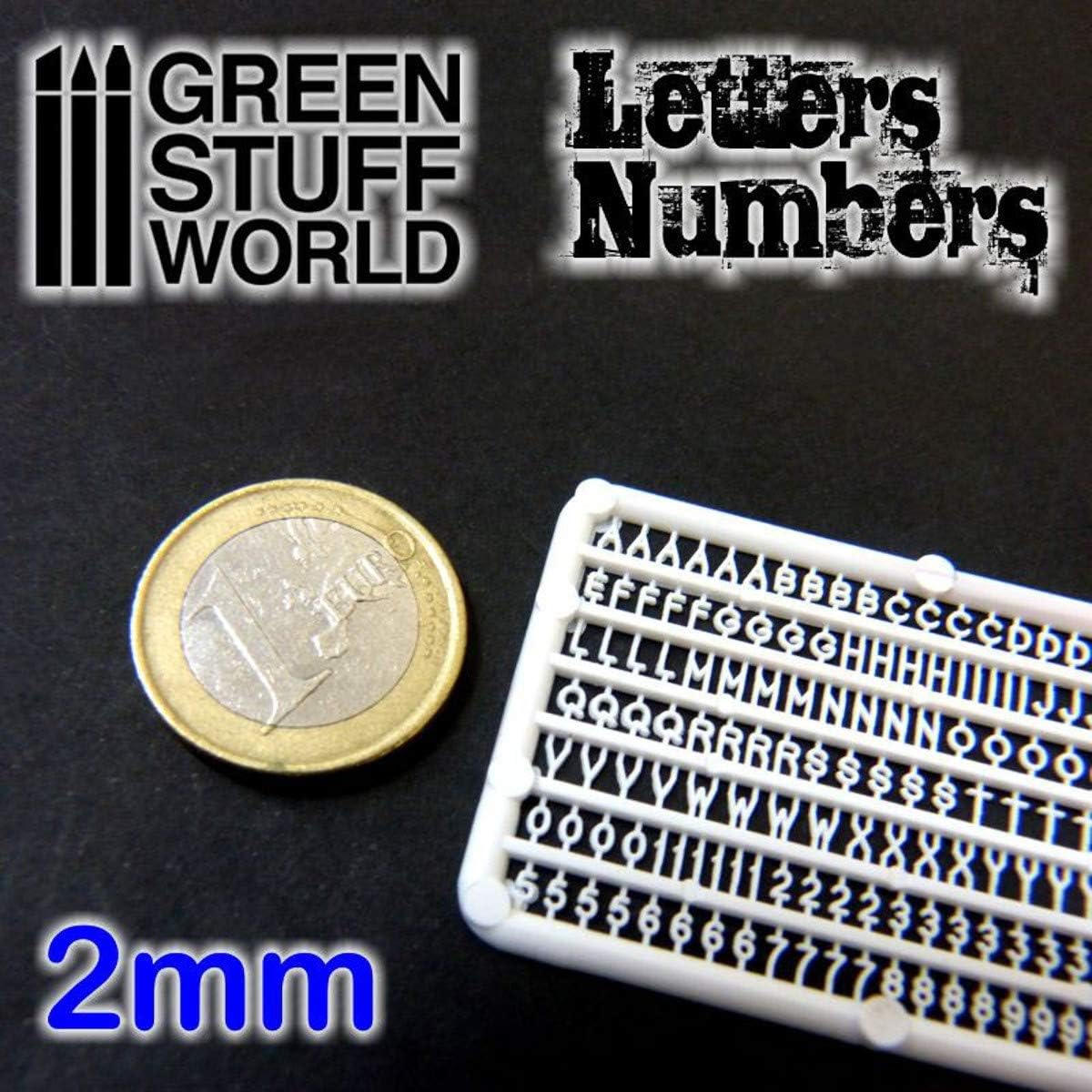 Green Stuff World 2mm Letters & Numbers