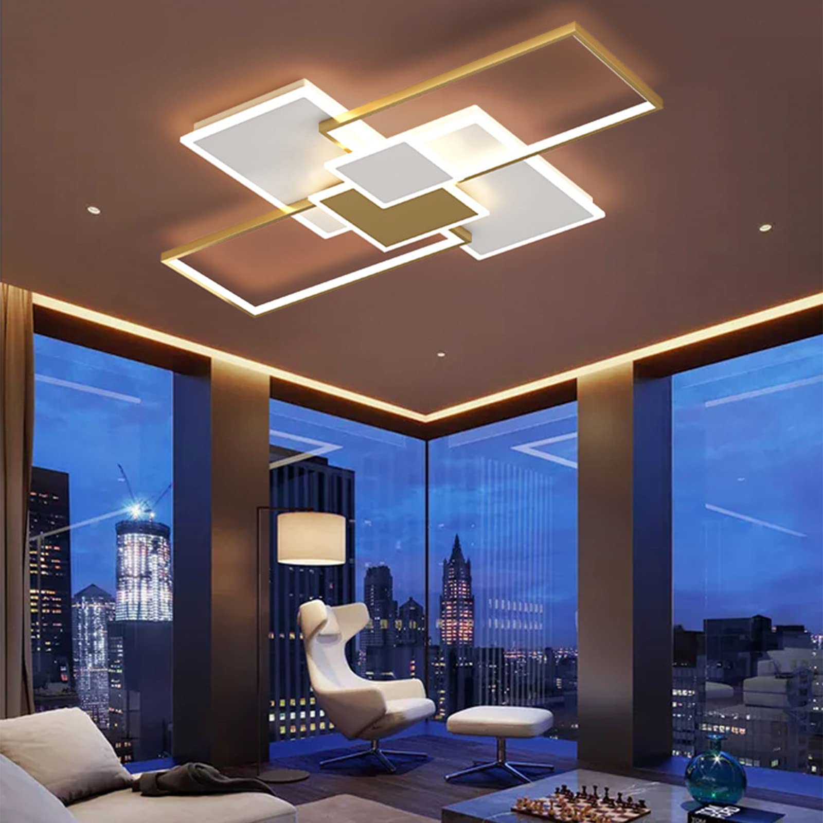 Square Ceiling Flush Mount Rim Rounded Square LED Flush Ceiling