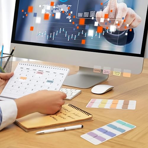 Miniatura 7 de 720 notas adhesivas de 1 pulgada para libros, etiquetas adhesivas reposicionables, notas adhesivas de pestañas, pestañas para libros, pestañas de