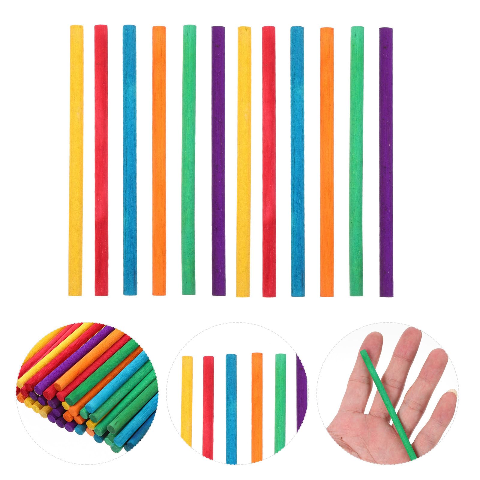 500 Palitos de Helado de Madera para Manualidades Mango Cómodo y Seguro para Decoración del Hogar y Juguetes de Bricolaje