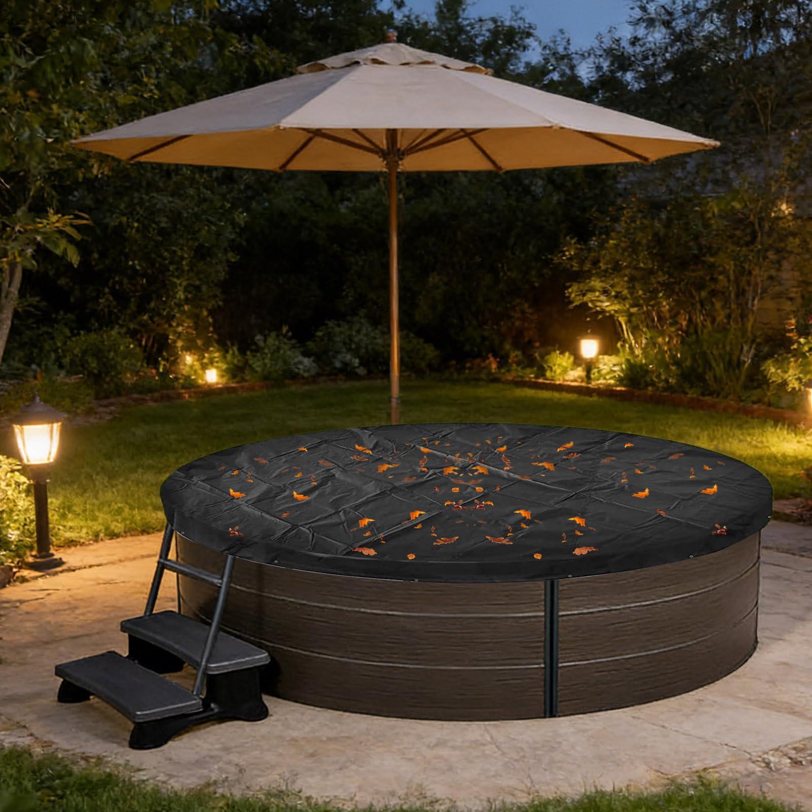 Coperture di sicurezza per piscina Telo di protezione con cordino | Coperture per Piscine Interrate per l'esterno, il giardino, la casa, la vasca idromassaggio, la spa, il nuoto, l'acqu