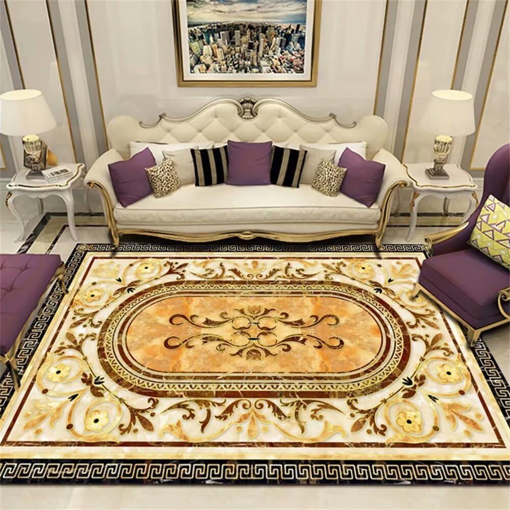 Tapis chambre ado et enfant fille jaune moderne pour créer un coin cocon