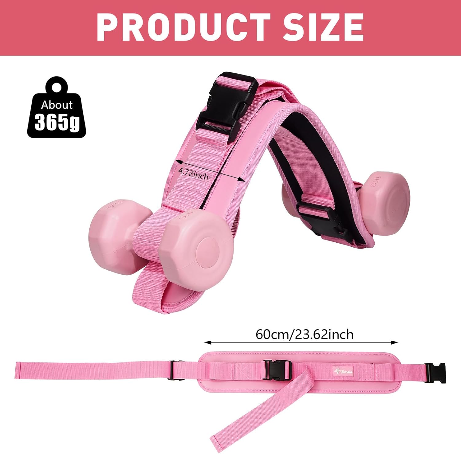 Hip Thrust Belt - Dumbbell Hip Thrust Belt - Premium Leather Thickened & Widen, Comfortable for Dumbbells, Kettlebells or Plates, Slip Padding, Gym or Home Workouts - Image 6