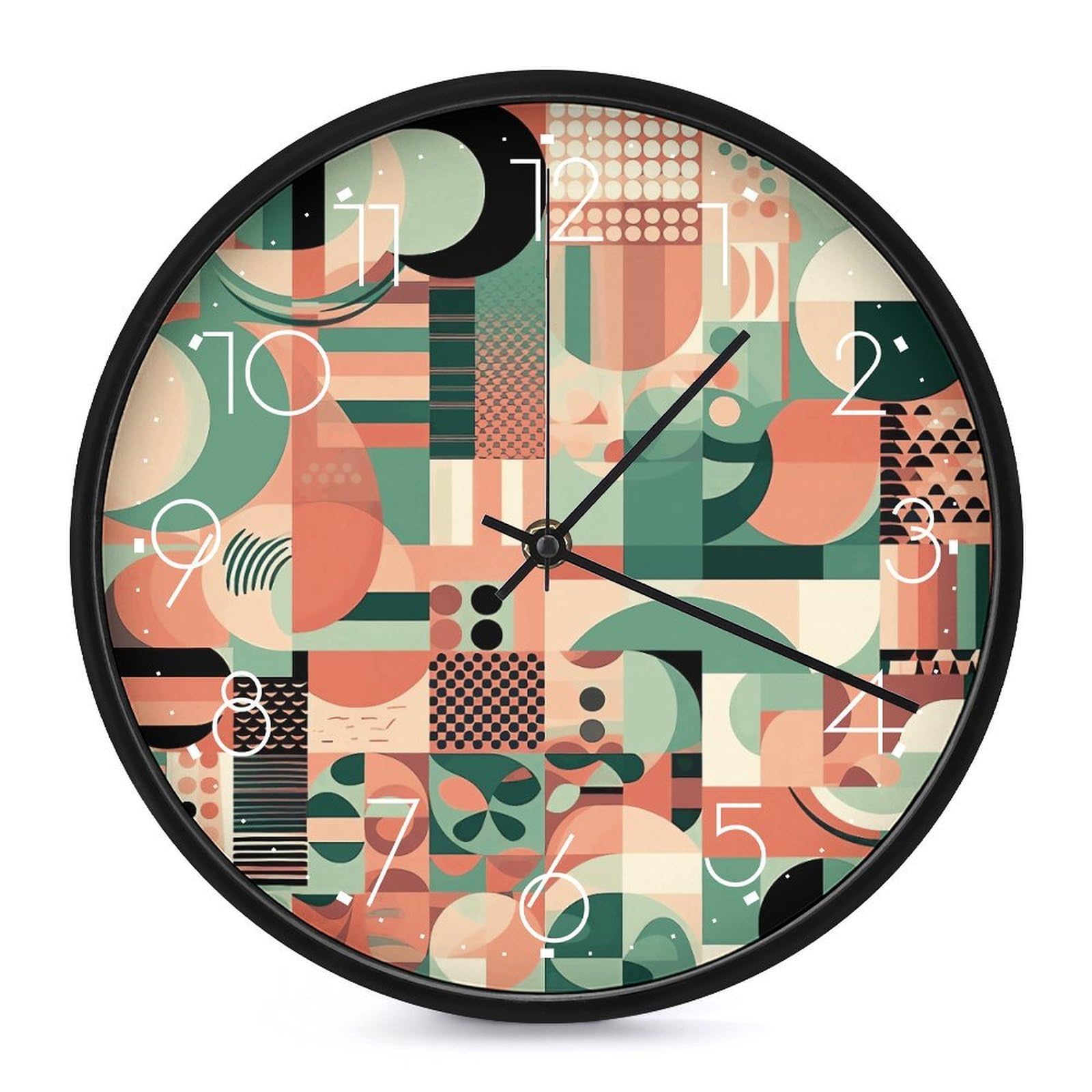 Adfgyerh White-Style Simple Design Style Clock，9.8 Inch Battery Operated Wall Clock Classic Simple, Decorative Wall Clock.analog Clock For Kitchen Office Bathroom Bedroom.