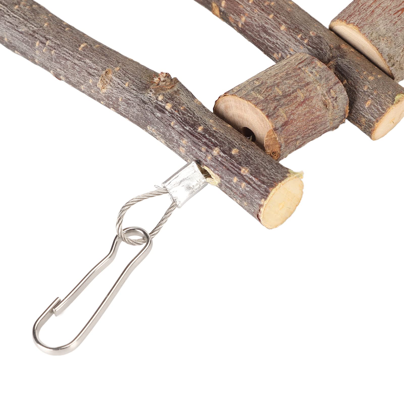 Puente masticable Flexible de la Escalada de Mascotas de Madera de Madera de 60 cm para Loros Chinchillas pequeños Animales de Acero Desmontable diseño de Alambre de Acero para (30 cm)