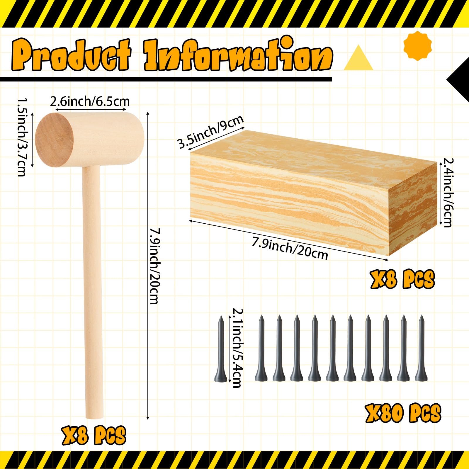 Juego de 8 herramientas de martillo de madera para niños, carpintería, juguetes de carpintería, juguetes de carpintería para niños de 8 años en adelante, banco de trabajo para construcción 2