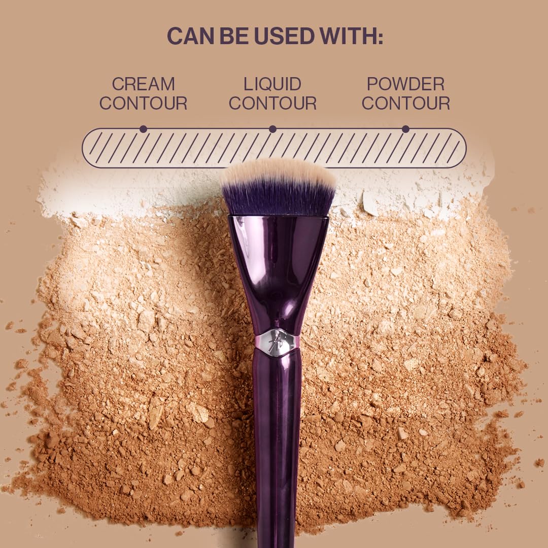 Anisa Beauty Crescent Contour Brush | Soft Dense Fibers for Sculpting, Cream and Powder Bronzers | Vegan & Cruely-Free