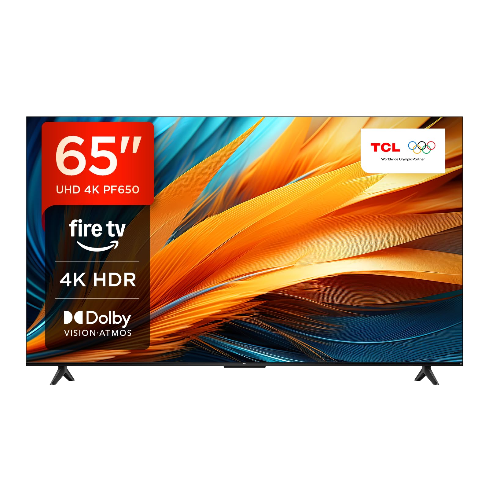 TCL 65PF650 65 Inch 4K Ultra HD, HDR TV, Smart LED Fire TV (Dolby Vision, Dolby Atmos, DTS, HDR 10, Alexa Integrated, Airplay2, Miracast)