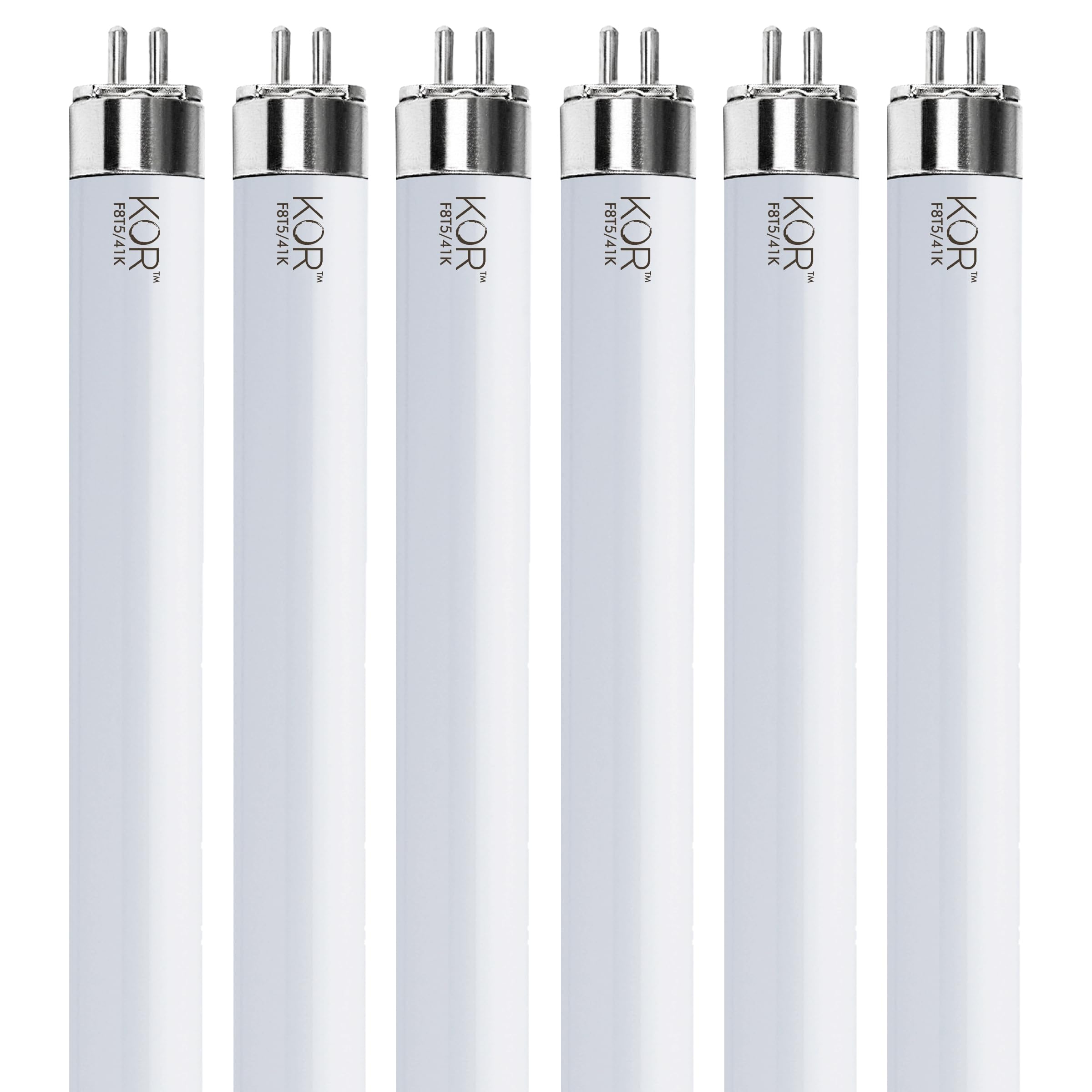 KOR (Pack of 6) F8T5/CW - T5 Fluorescent 4100K Cool White - 8 Watt