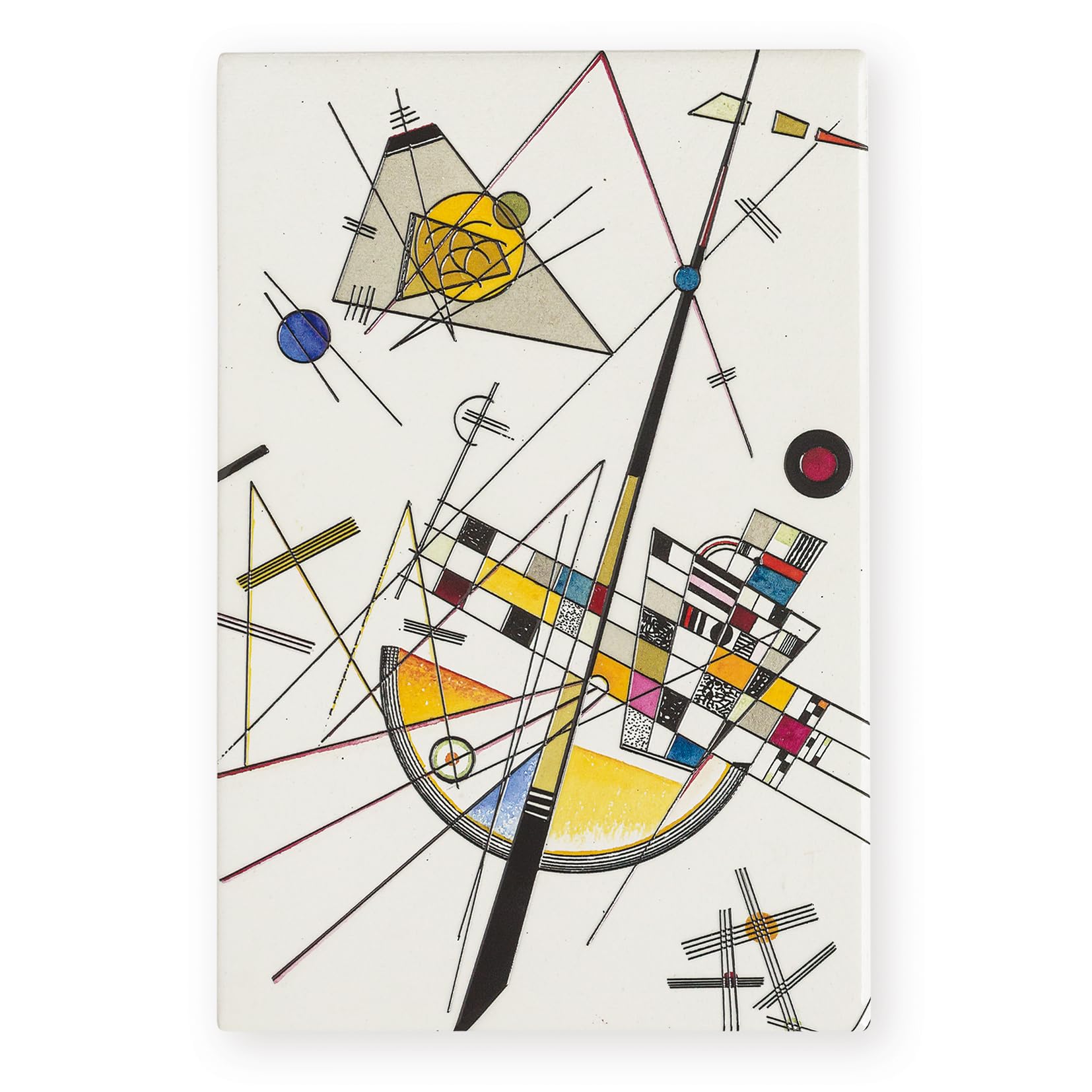 Art of Arora 2920 Delicate Tension by Wassily Kandinsky Ceramic Tile Picture Plaque Wall Art, 30 x 20cm, White