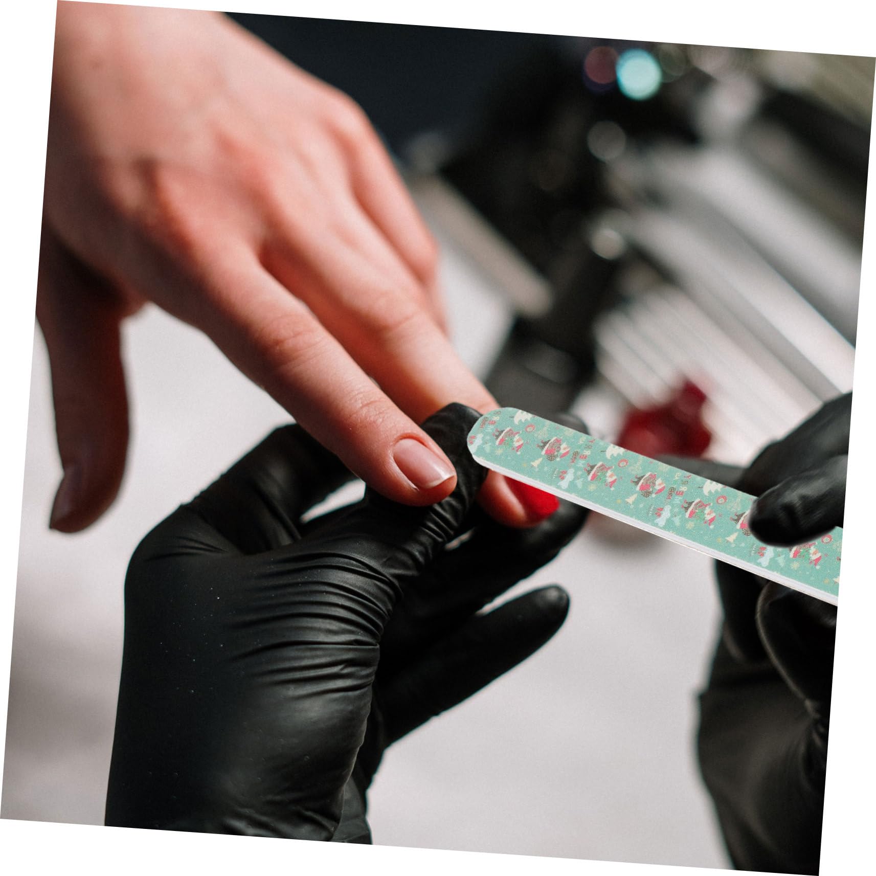 Garneck 12 Stück Teiliges Weihnachts Professionelle Maniküre Pediküre Feilen Doppelseitig für DIY Nagelpflege Zuhause Geschenk für Damen Mädchen