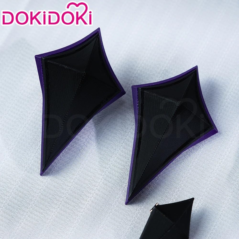 KIRA KIRA Durin Cosplay Headwear Horns Game Genshin Song of the Welkin Moon 18cm Durin Headwear Accessories Props (Black)