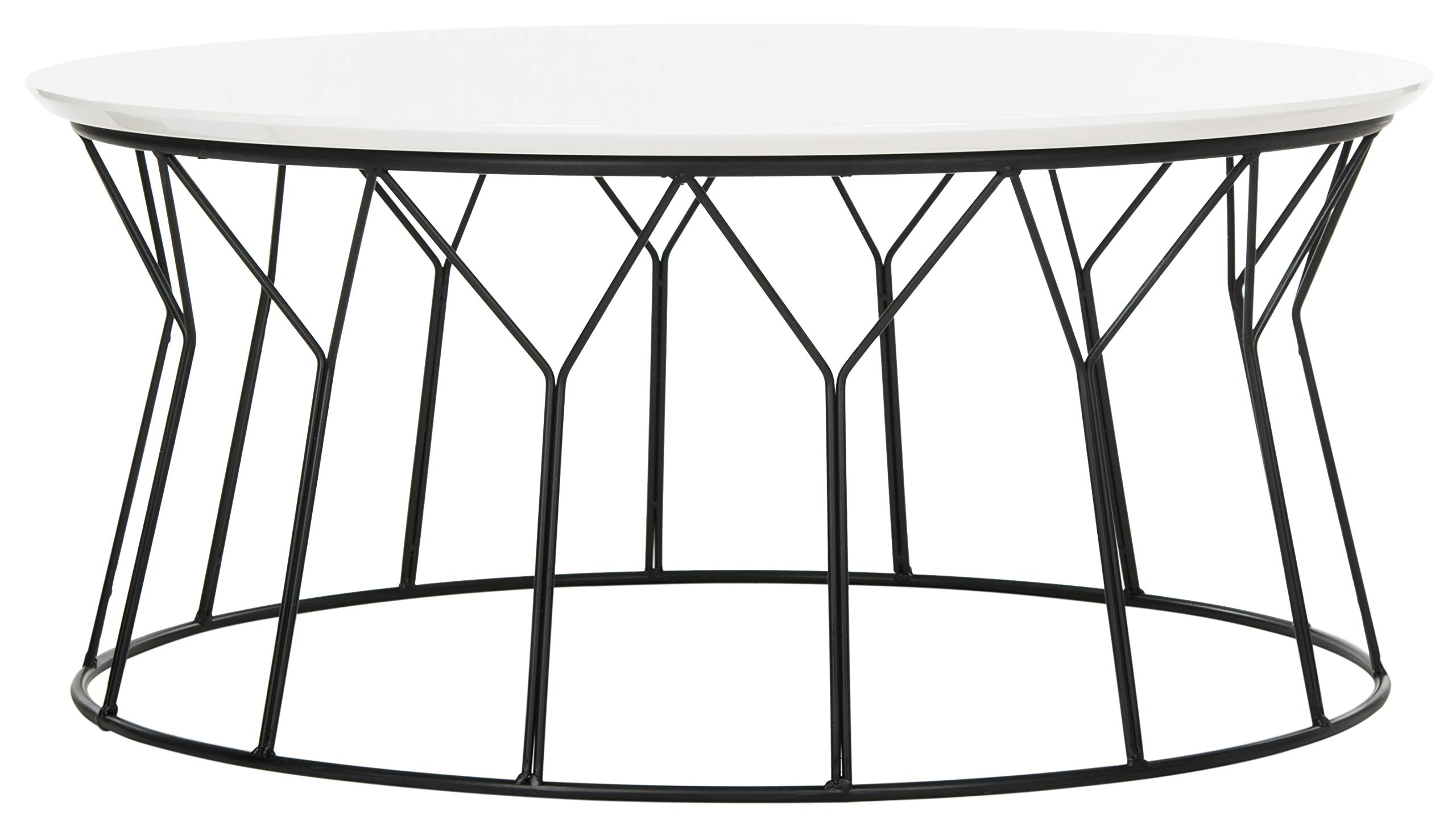 Safavieh Home Collection Deion Retro Mid-Century White and Black Coffee Table