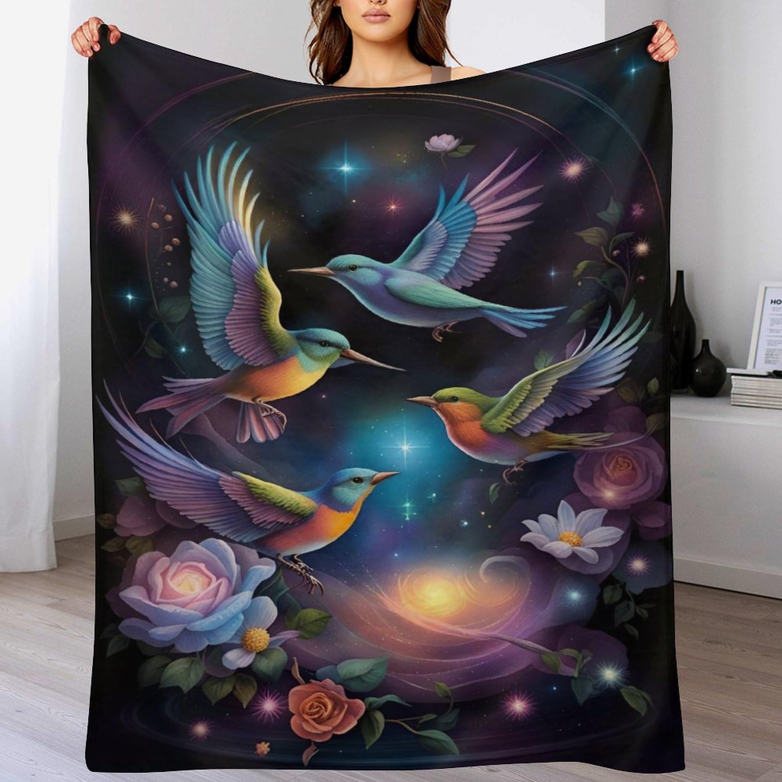 Couverture polaire oiseau mignon en flanelle de qualité supérieure