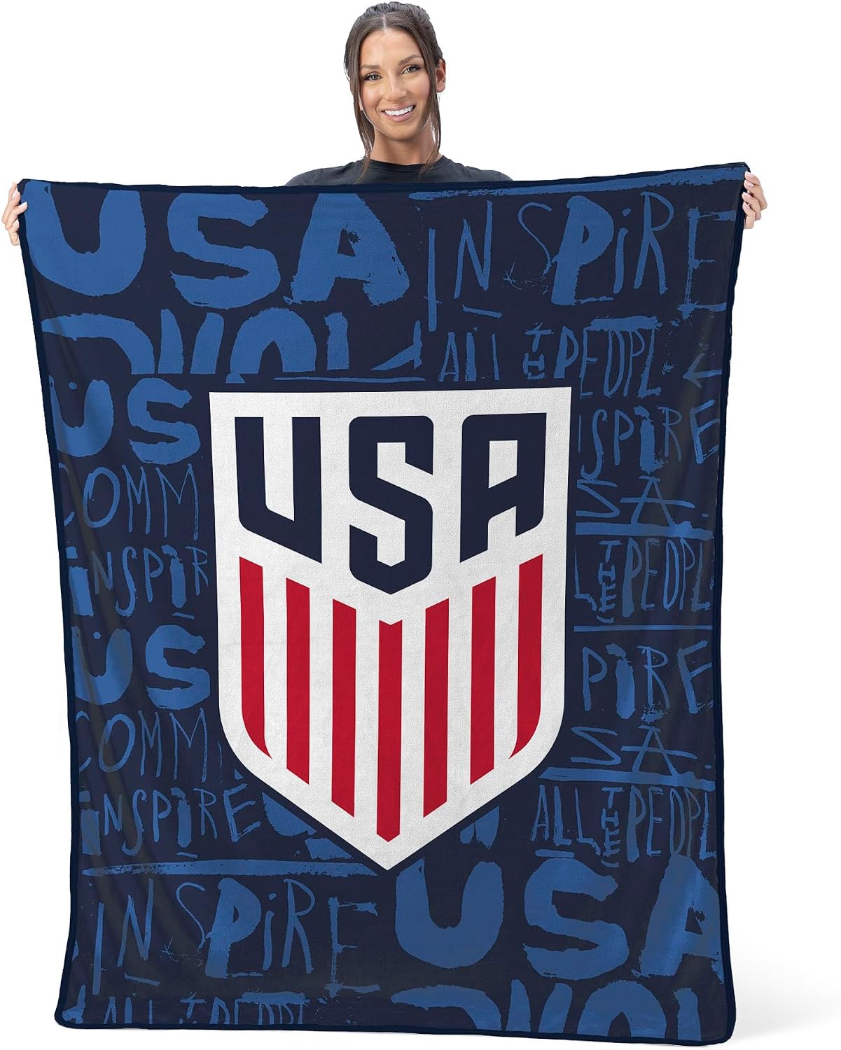 Northwest U.S. Soccer Disperse Silk Touch Throw Blanket, 46x60 inches