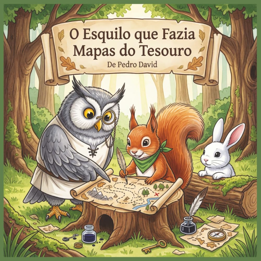 O Esquilo que Fazia Mapas do Tesouro: Uma aventura mágica sobre a amizade e o trabalho de equipa.