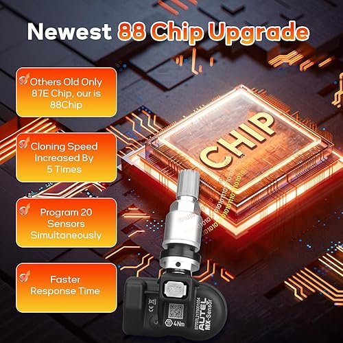 Miniatura 7 de Autel MaxiTPMS MX Sensor 20pcs Dual Frecuency 315433MHz Metal Stem TPMS Sensor Universal Neumático Sensor Programado por TS401 TS408 TS501 TS508