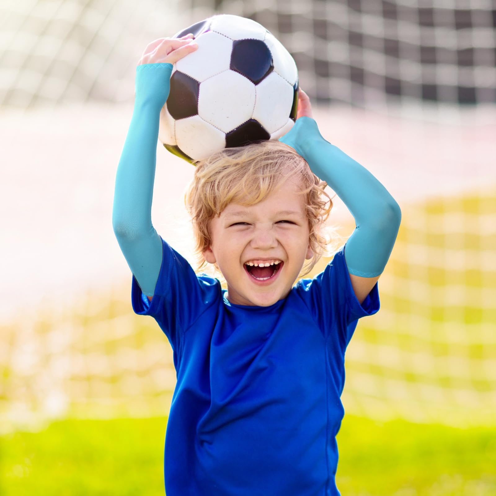 PODALOA Armstulpen 6 Paar Für Kinder 4-10 Jahre - UV-Schutz 50+, Atmungsaktiv, Kühlend