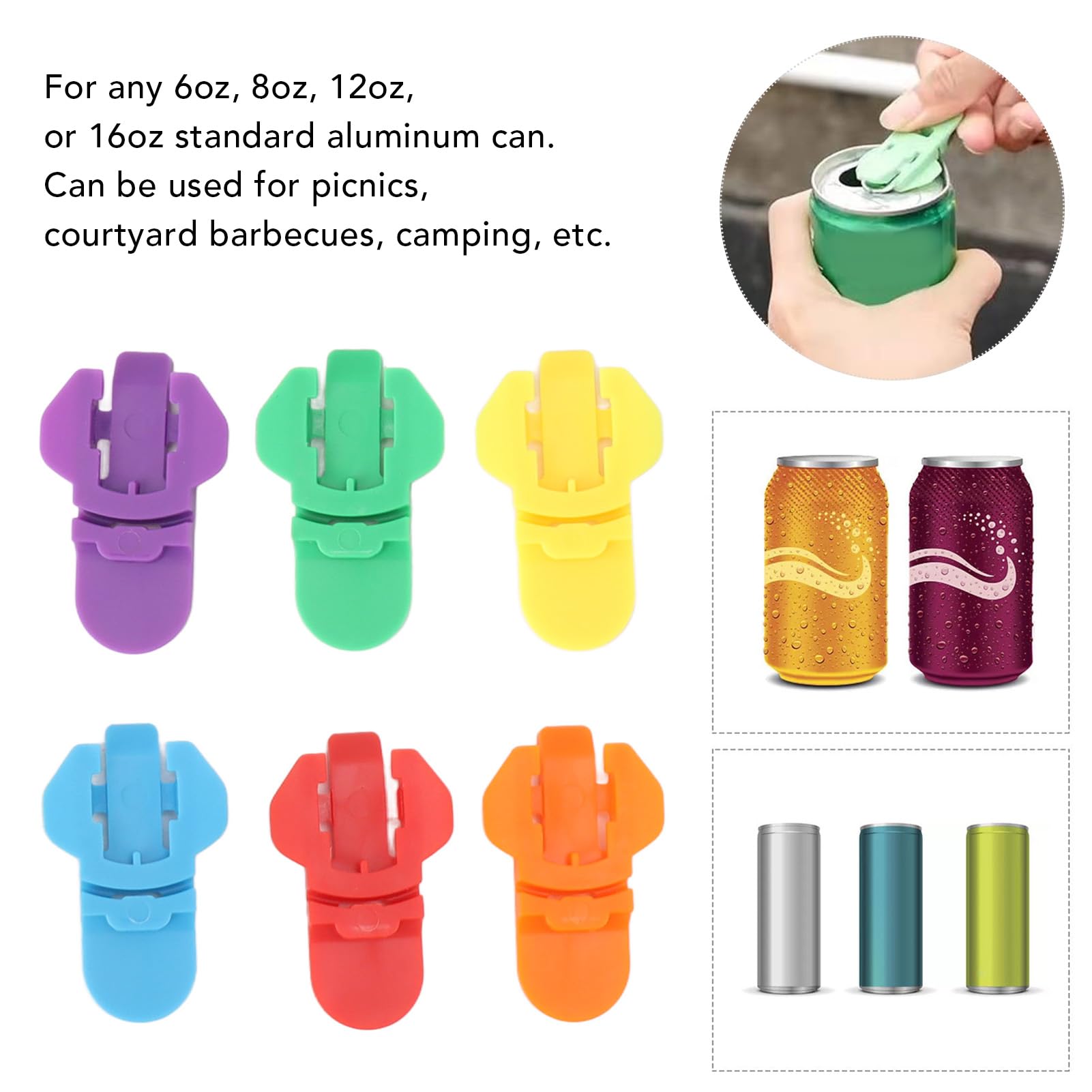 Lot De 4 Ouvre-Boîtes Topless Sans Bord Tranchant - Ouvre Canette Bière Soda Sécurité Facile Gris