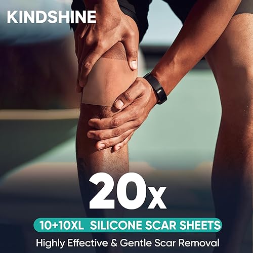 Miniatura 9 de Hojas de cicatriz de silicona de grado médico, 20 unidades (10 x 4 x 4 + 10 x 1.2 x 6), tratamiento de cicatrices de doble tamaño para cicatrices