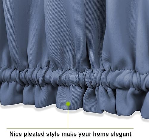 Vista 120 de PONY DANCE Cortinas de ventana con luz lateral, cortina con aislamiento térmico de privacidad con alzapaños para vidrio/delantera/corredera/puerta