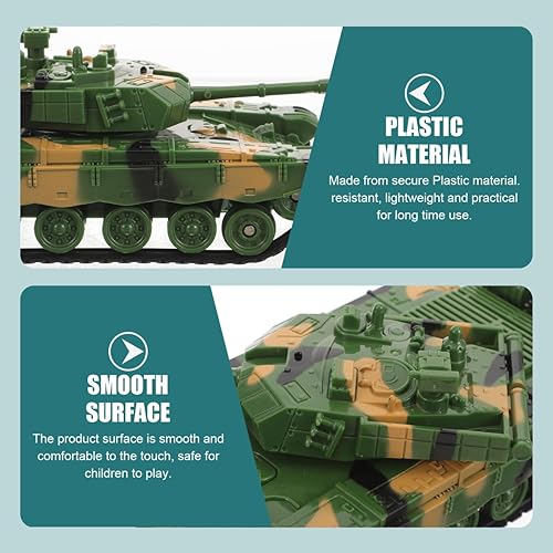 Miniatura 18 de Modelos de tanques de plástico para niños, juguetes de vehículos, decoración de cubierta para niños y niñas Camuflaje Amarillo,Verde