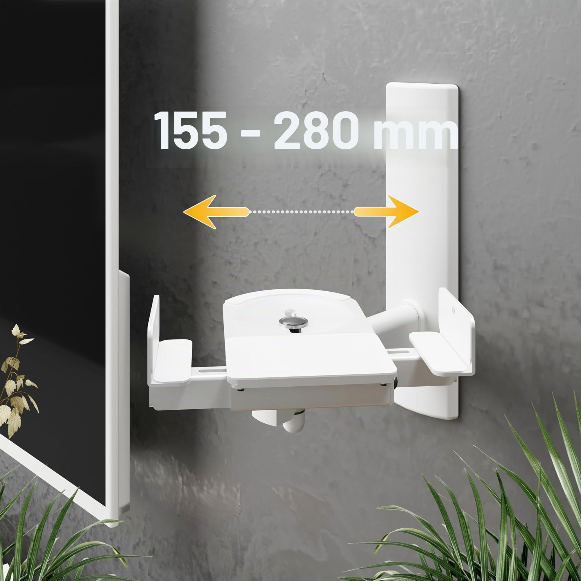 RICOO Supporto altoparlanti parete LH023-W Girevole Inclinabile Braccio muro Wall Mount casse altoparlante WLAN airplay Speaker Bianco 2 pezzi