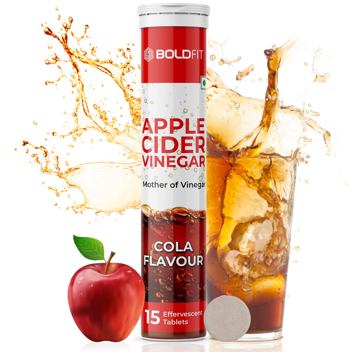 Boldfit Apple Cider Vinegar Tablets For Weight Loss With Mother Acv