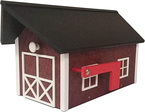 Buzón grande de plástico duradero de polietileno para uso residencial al aire libre, se monta en poste de 4 x 4, buzón de granja - Amish fabricado