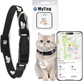 Cat Tracker Collar-Cat GPS Tracker-GPS Tracker for Cats-Cat Collar | Dual-System Tracker | Android and iOS Universal | No Monthly Fee | Waterproof | Works with Any Collar
