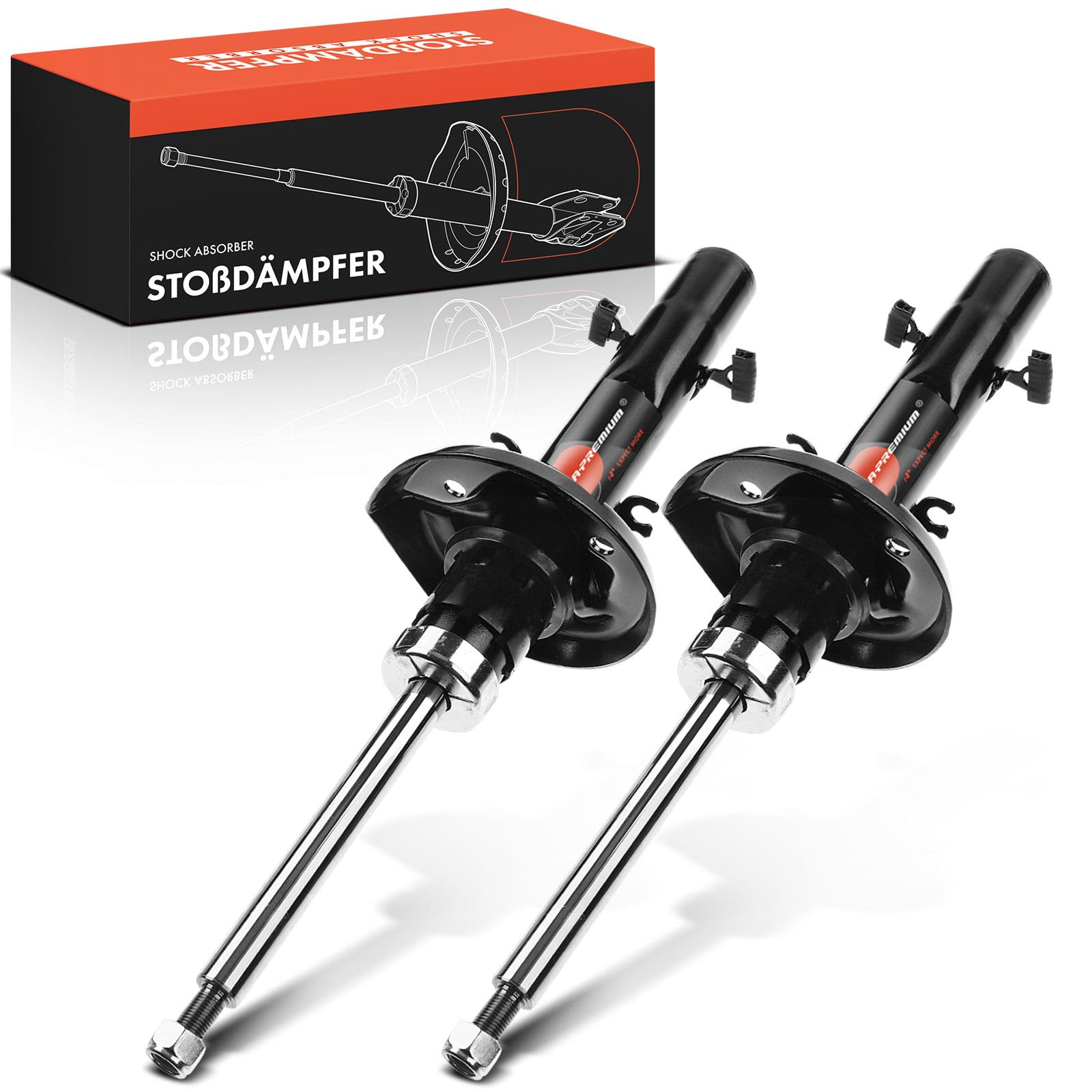 Frankberg 2 amortiguadores delanteros de 522 mm de presión de gas | 1J0413031AB; Compatible con: Nuevo Beetle 1C1 9C1, A3 8L1, B.o.r.a 1J2, Golf IV Variante 1J5, O.c.t.a.v.i.a I 1U2