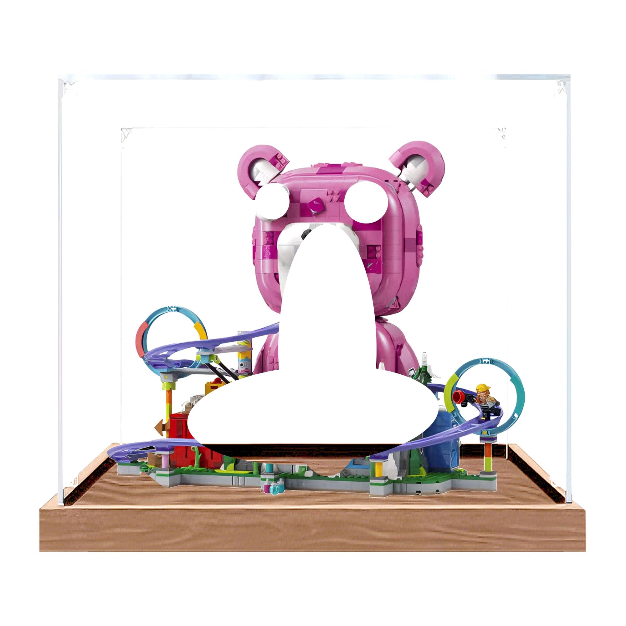 Clear Acrylic Showcase Box for Le-go 77082 Sets (Wood 2mm)