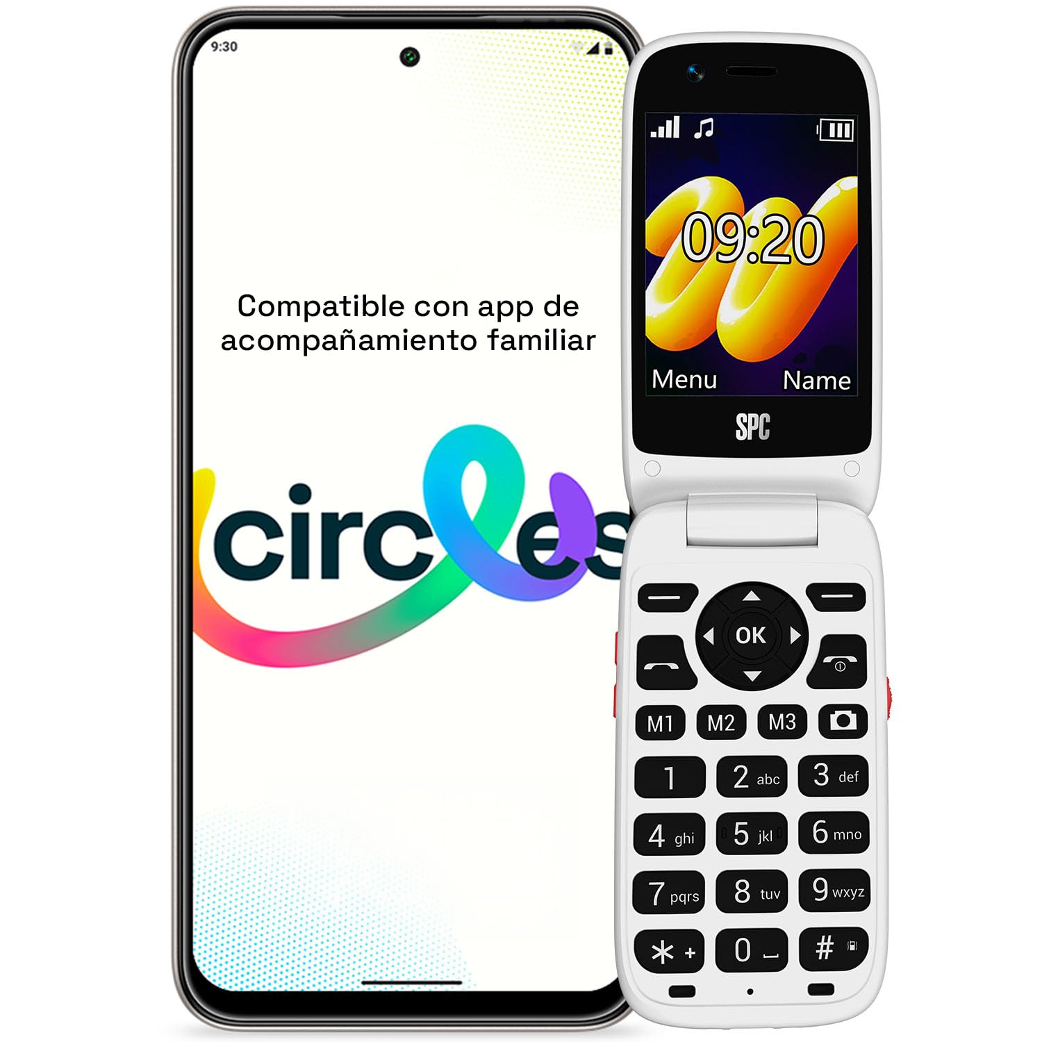 SPC Wild Star - Móvil para niños con GPS, botón SOS, sin Internet, Blanco | Compatible con SPC Circles para conocer ubicación y gestionar contactos, Bluetooth, 4G, cámara frontal y selfie