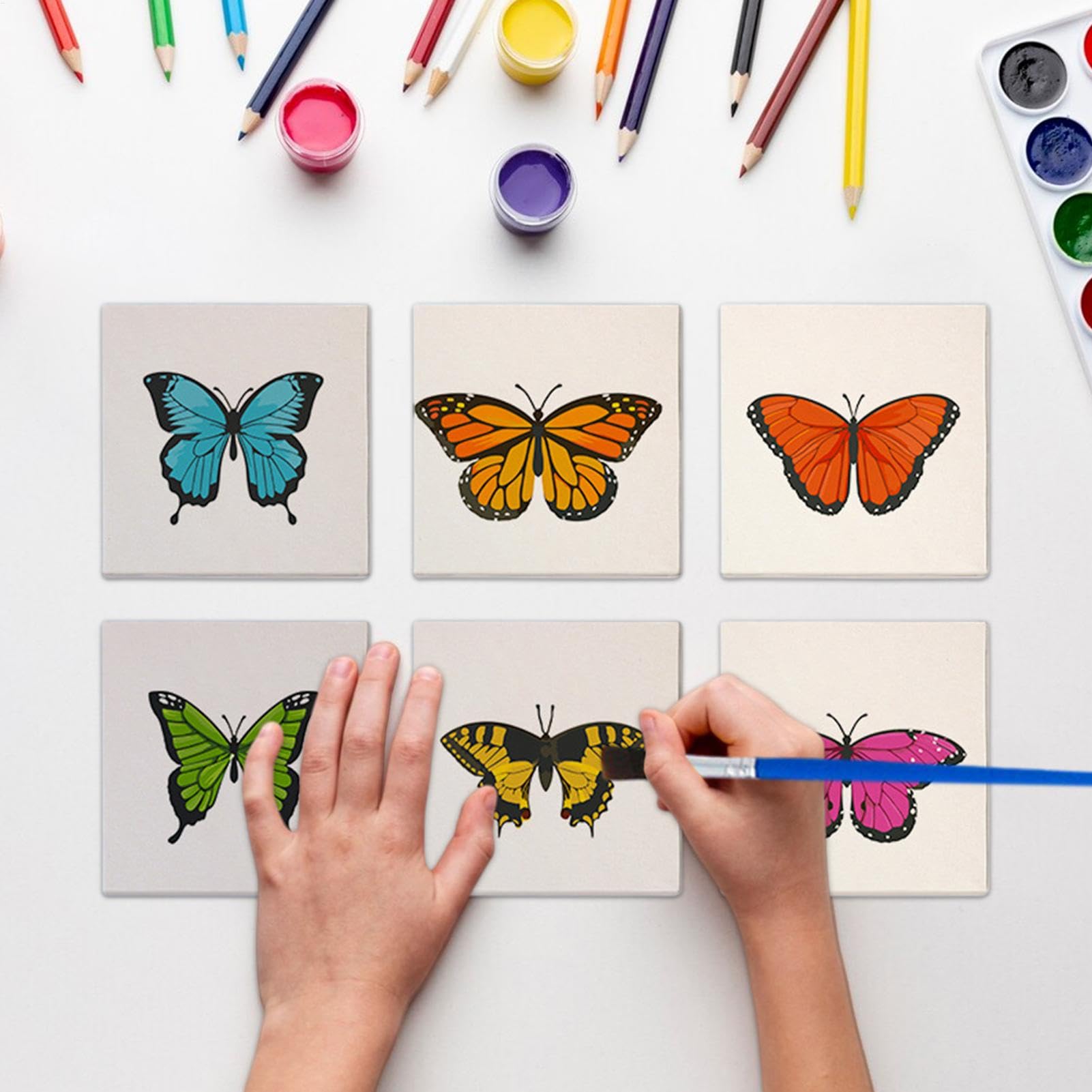 Kit di pittura con numeri, kit di pittura per numeri per adulti,Set di pittura a olio per bambini facile | Tema farfalla divertente, colorazione facile, accessori completi per granardi | Tema di farfalla divertente, colorazione facile, completi per bambin