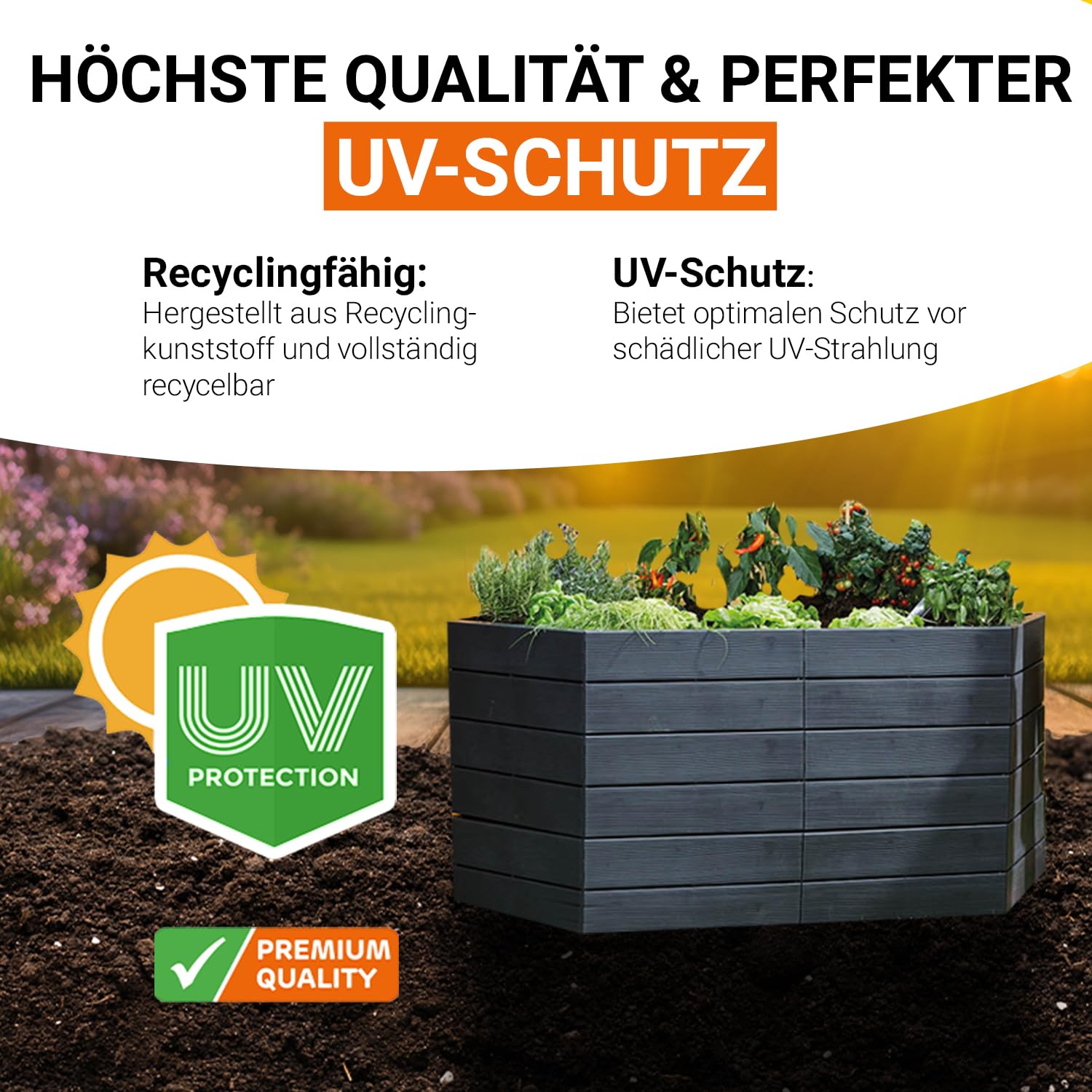 Garantia Ergo Hochbeet-Verlängerungsset Wood 2 Paneele inkl. Verbinder