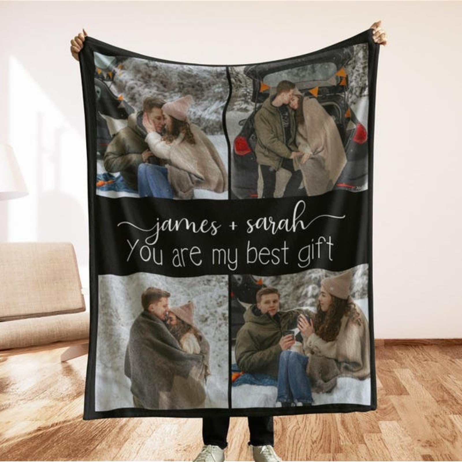Cadeau personnalisé amoureux : notre couverture photo personnalisée pour vos soirées