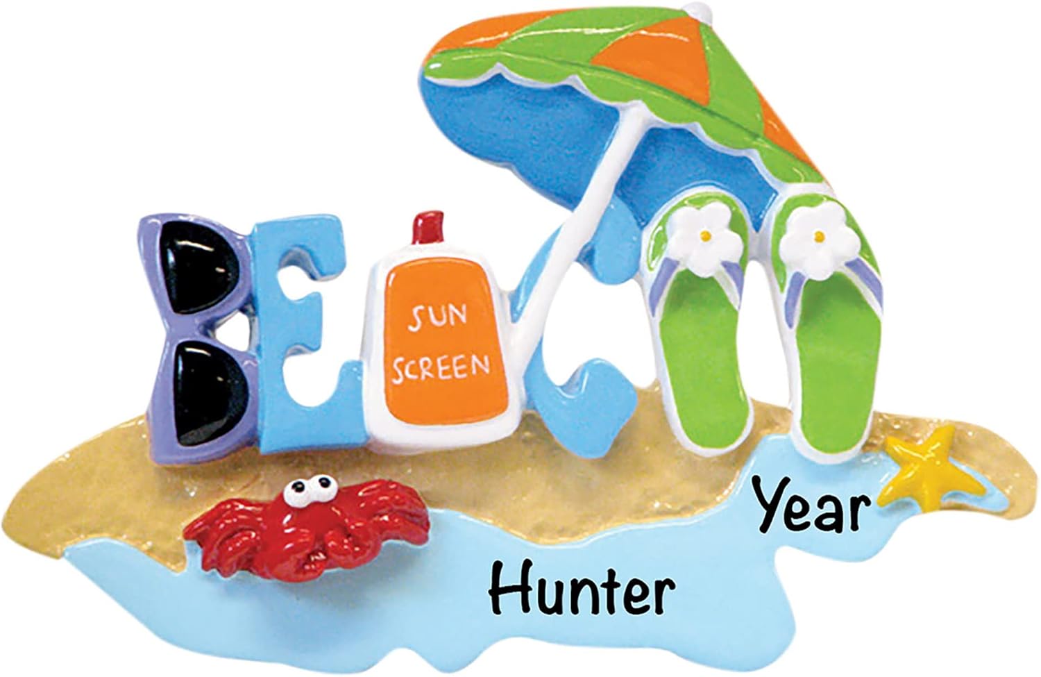 Holiday Traditions Personalized Beach Ornaments 2022 Polyresin Beach