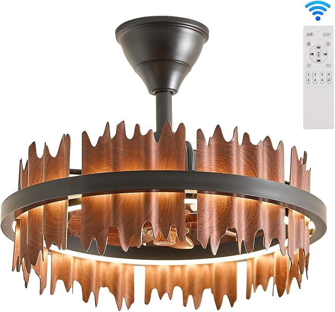 Ventilador de Techo 19.7 Pulgadas Con Luz, Control Remoto y miniatura 9