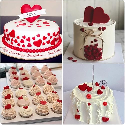 Miniatura 4 de 2 moldes de silicona rosa, diferentes tamaños, molde de chocolate con forma de corazón, moldes para decoración de galletas, pasteles, pasteles,