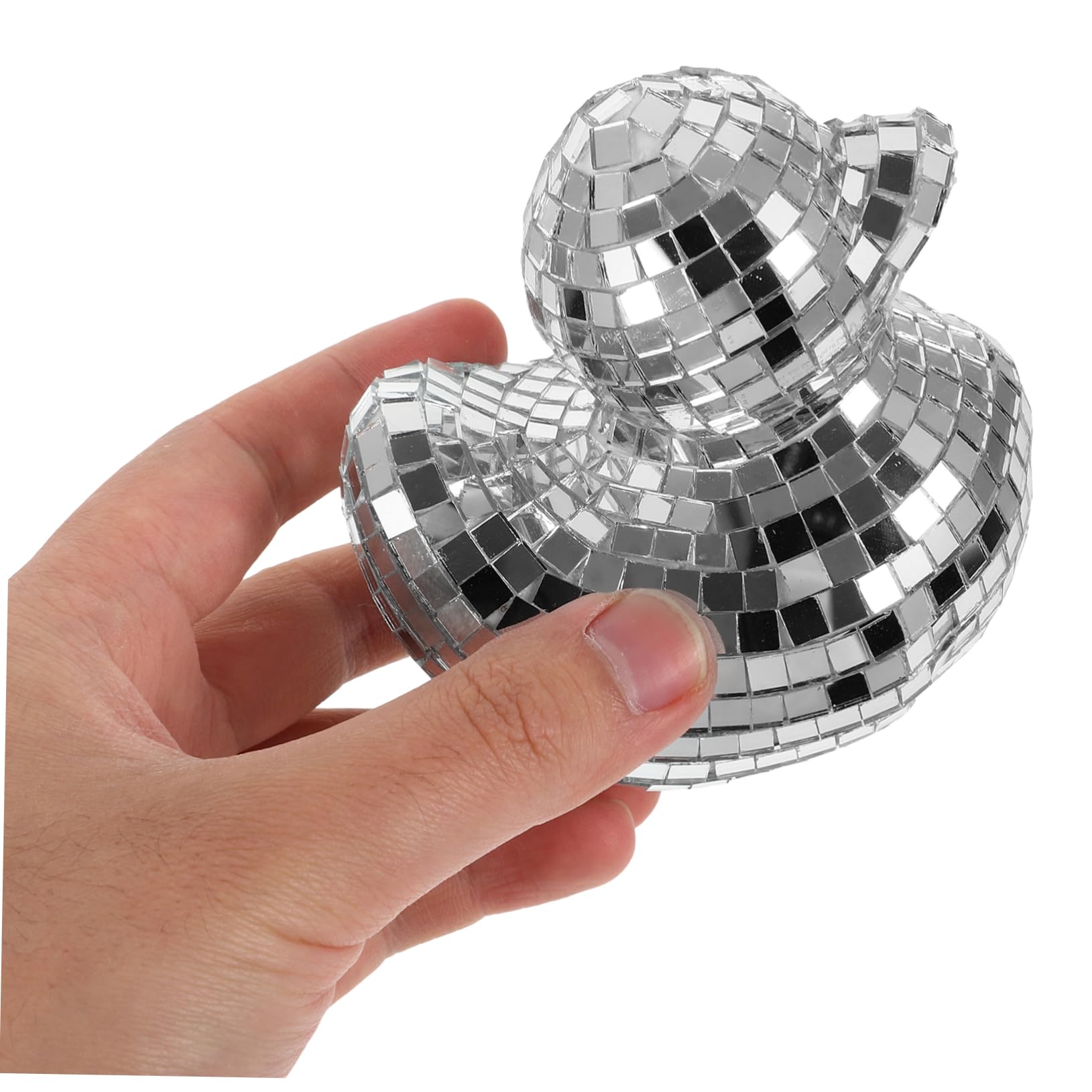 Cabilock 5 Piezas Pato Discoteca decoración hogar Bola de Discoteca de Escritorio decoración de Mesa de Bola de Discoteca Bola de Espejos Bola de Discoteca Efecto de luz Espuma