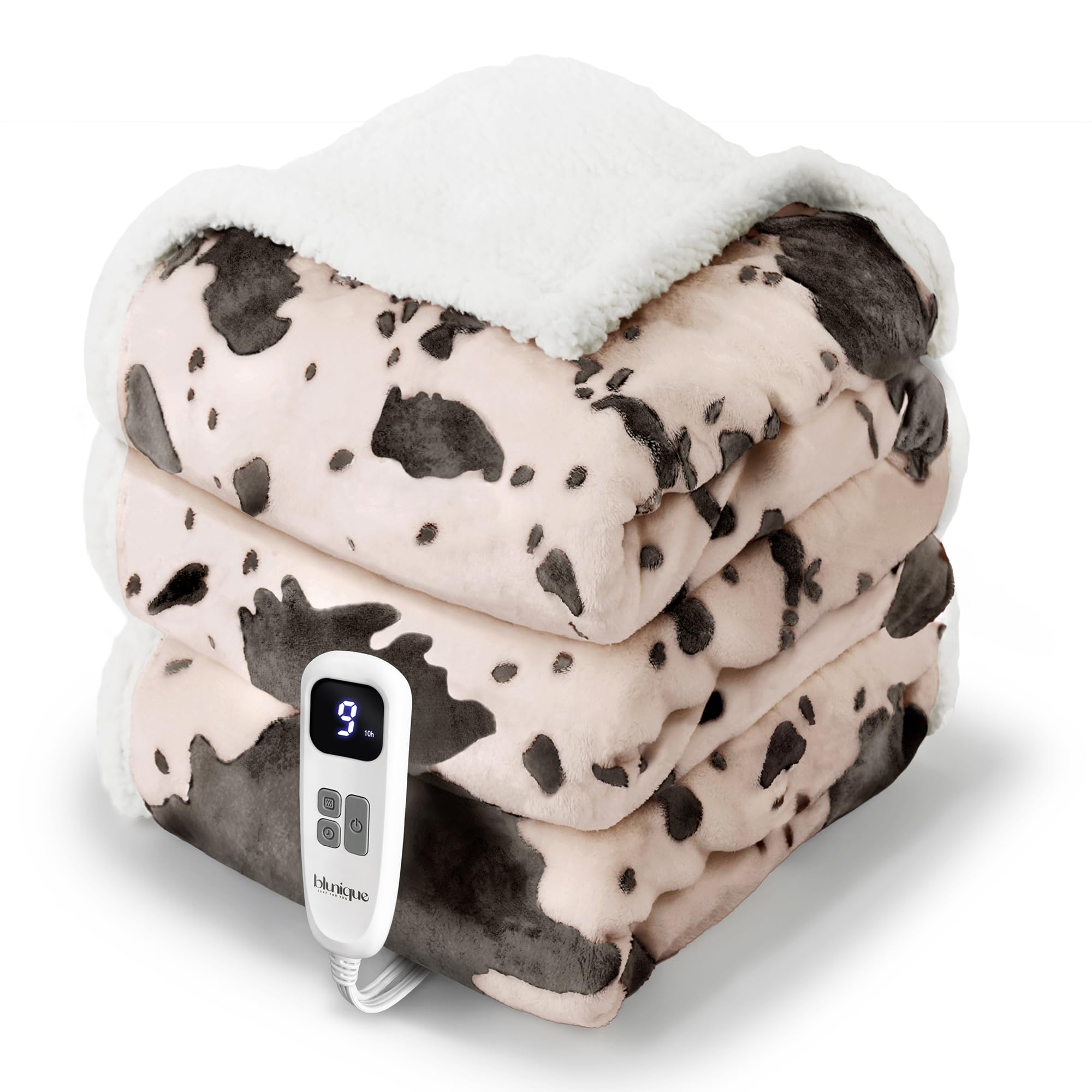 Heated Blanket Full Blanket - Fast Heating Electric Blanket, Soft Heated Throw with 4 Time Settings,10 Heating Settings, Warm Gifts for Women Mom Grandma(72" x 84" Light Coral)